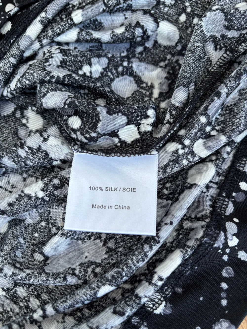 Tory Burch Black Splatter Print Silk Dress - Small